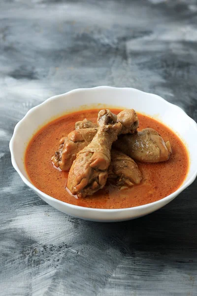 Gulai Ayam Kari Ayam Chicken Curry 터키의 미트와 수프이다 — 스톡 사진