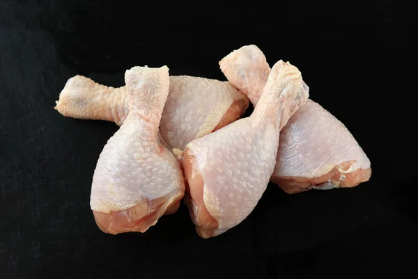 Inggris Raw Chicken Leg Thight Stone Plate — Stok Foto