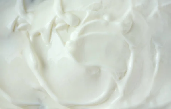 Textuur Van Griekse Yoghurt Voedselachtergrond — Stockfoto