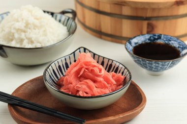Suşi Gari, Suşi Tarafı için Pembe Gunger, Japon Yemeği.
