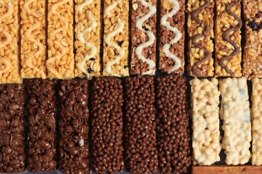 Enerji Granola Protein Çubuğu Çeşitli Toplama, Kapatma 