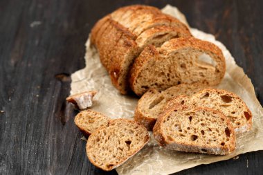 Seçili Odaklanmış Ekşi Ekmek Kırsal Tahta Tablo 