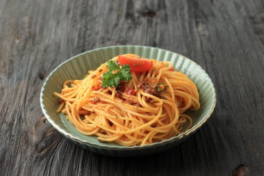 Kara Tahta Masada Domates soslu Pasta Spagetti Bolonezi 