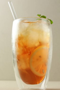 Es Teh Lemon, Duvar Camında buzlu limon çayı, Yaz İçeceği Konsepti 