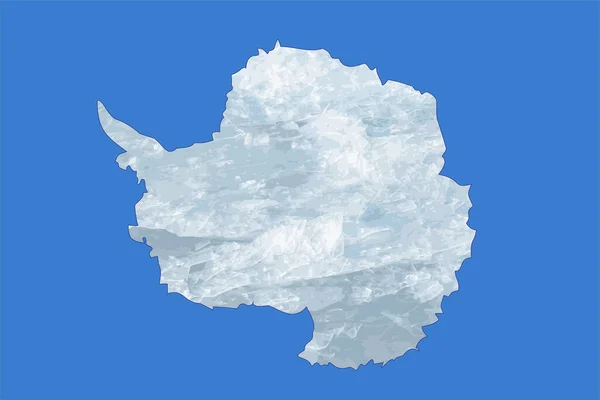 The most widely used flag of Antarctica is the map of the continent. Flag of Antarctica on the texture. Collage.