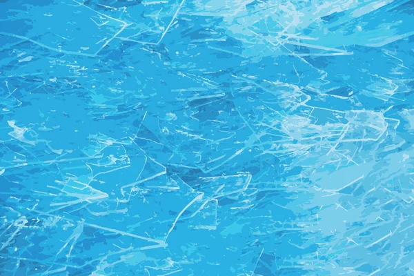 Buz Gibi Bir Nehir Yüzeyinin Gerçekçi Bir Çizimi Karla Kaplı — Stok fotoğraf