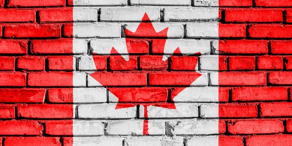 Bandeira Canadá Textura Colagem Conceitos — Fotografia de Stock