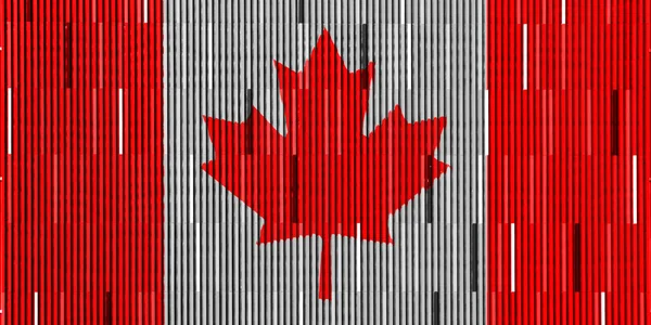 Flaga Kanady Fakturze Kolaż Koncepcyjny — Zdjęcie stockowe