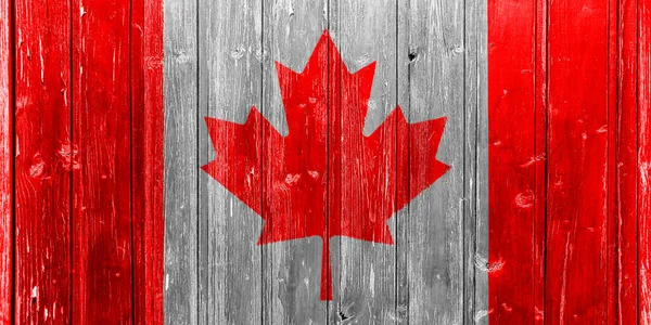 Флаг Канады Текстуре Концепция Коллажа — стоковое фото