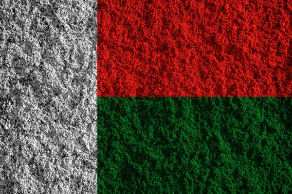 マダガスカルの国旗の質感 コンセプトコラージュ 6月26日マダガスカル独立記念日旗 — ストック写真