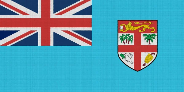Bandera Isla Fiji Textura Concepto Collage — Foto de Stock