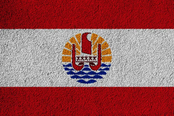 Bandeira Polinésia Francesa Textura Colagem Conceitos — Fotografia de Stock