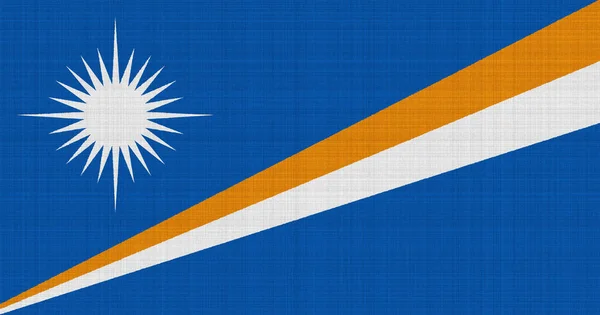 Σημαία Των Νήσων Μάρσαλ Στην Υφή Κολάζ Έννοιας — Φωτογραφία Αρχείου