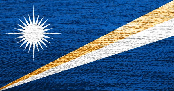 Прапор Маршаллових Островів Текстурі Концепція Колажу — стокове фото