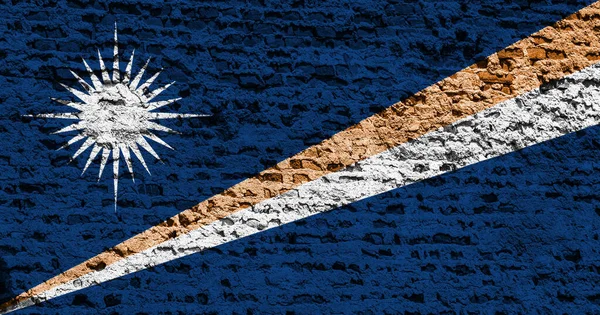 Флаг Маршалловых Островов Текстуре Концепция Коллажа — стоковое фото