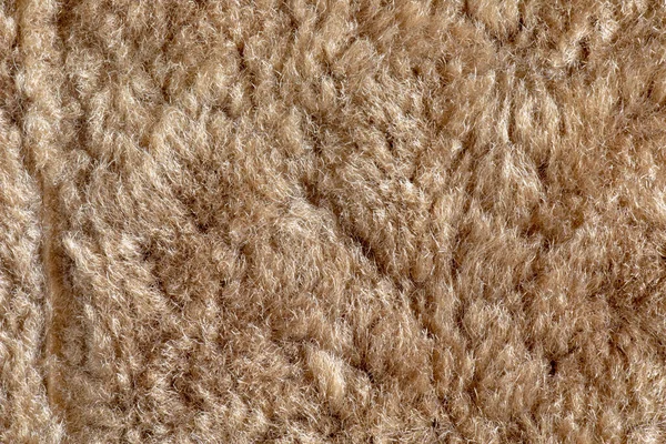Background Picture Soft Fur Beige Carpet Wool Sheep Fleece Closeup — Stock Fotó
