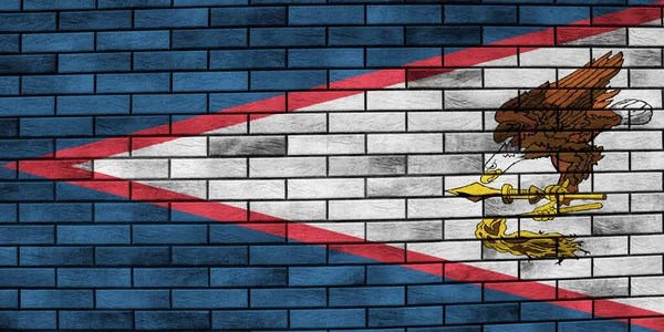 アメリカ領サモアの国旗のテクスチャ コンセプトコラージュ — ストック写真