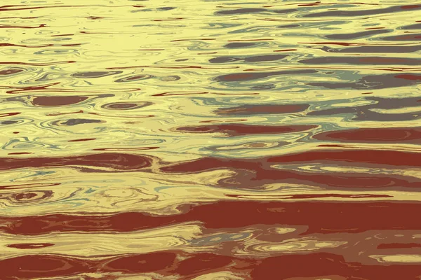 清澈的水纹质感背景 日落时水面波涛汹涌 金光在水中反射 — 图库照片