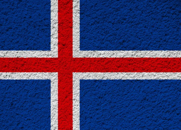 Bandera Islandia Sobre Fondo Texturizado Concepto Collage — Foto de Stock