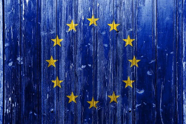 Флаг Европейского Союза Текстурированном Фоне Концепция Коллажа — стоковое фото