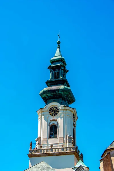 Ovanifrån Franciscan Kyrkan Nitrograd Slott Staden Nitra Slovakien — Stockfoto