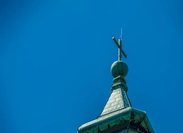 Pohled Shora Františkánský Kostel Hradě Nitrograd Městě Nitra Slovensku — Stock fotografie
