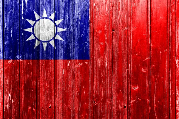 대만의 국기가 문자로 쓰여져 콜라주 — 스톡 사진