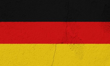 Arkaplanda Almanya bayrağı var. Kavram kolajı.