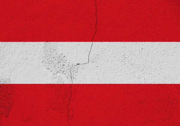 오스트리아의 국기가 문자화 배경에 있습니다 콜라주 — 스톡 사진