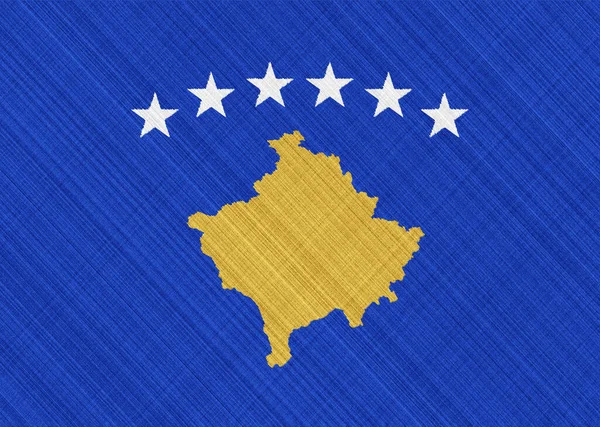 Флаг Косово Фактурном Фоне Концепция Коллажа — стоковое фото