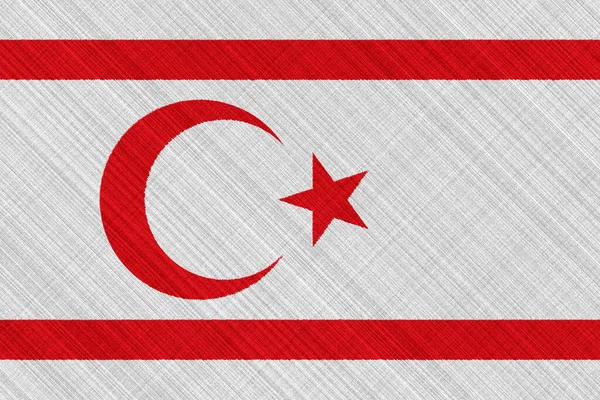 Bendera Republik Turki Siprus Utara Pada Latar Belakang Bertekstur Konsep — Stok Foto