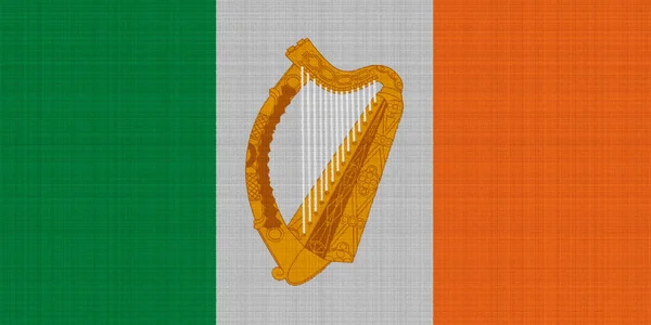 Bandera Escudo Irlanda Sobre Fondo Texturizado Concepto Collage — Foto de Stock