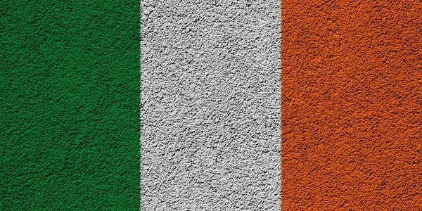 Vlag Van Ierland Een Gestructureerde Achtergrond Concept Collage — Stockfoto