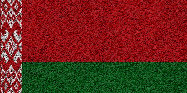 Vlag Van Belarus Een Gestructureerde Achtergrond Concept Collage — Stockfoto