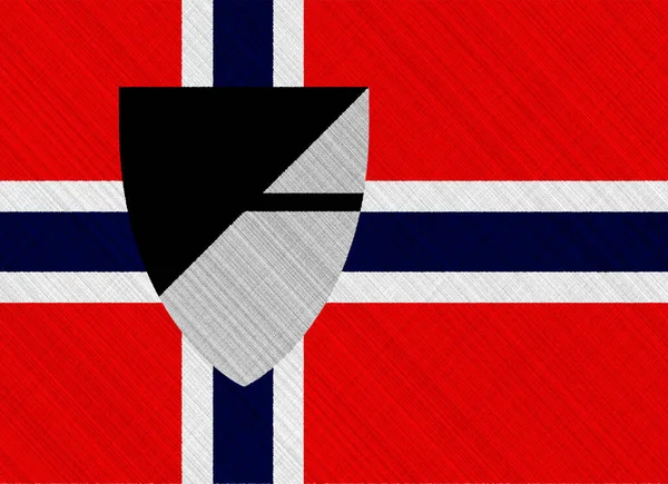 Svalbard Bayrakları Arması Dokulu Bir Arka Planda Kavram Kolajı — Stok fotoğraf