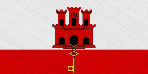 Gibraltári Zászló Texturált Háttérrel Koncepció Kollázs — Stock Fotó