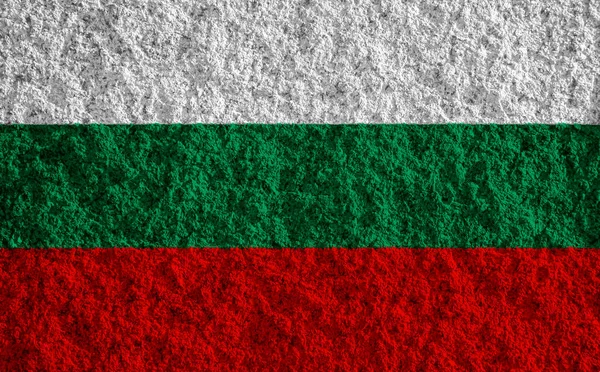 ブルガリアの国旗を質感のある背景に コンセプトコラージュ — ストック写真