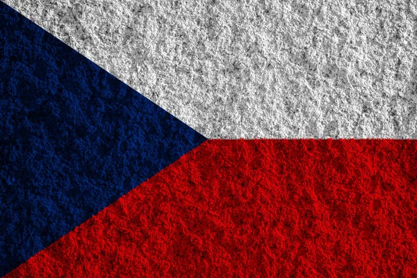 Cseh Köztársaság Zászlója Texturált Háttérrel Koncepció Kollázs — Stock Fotó
