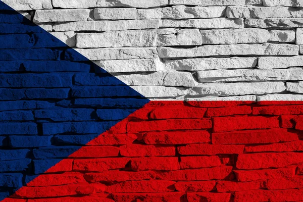 Прапор Чеської Республіки Текстурованому Тлі Концепція Колажу — стокове фото