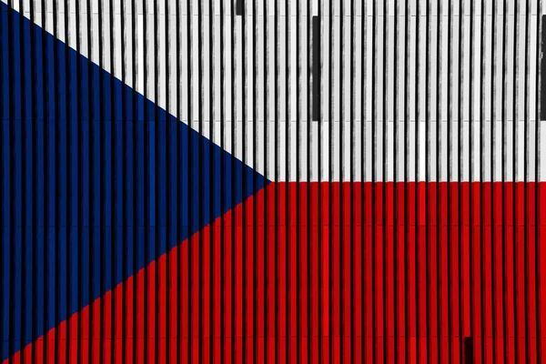 Tjeckiens Flagga Strukturerad Bakgrund Begreppscollage — Stockfoto