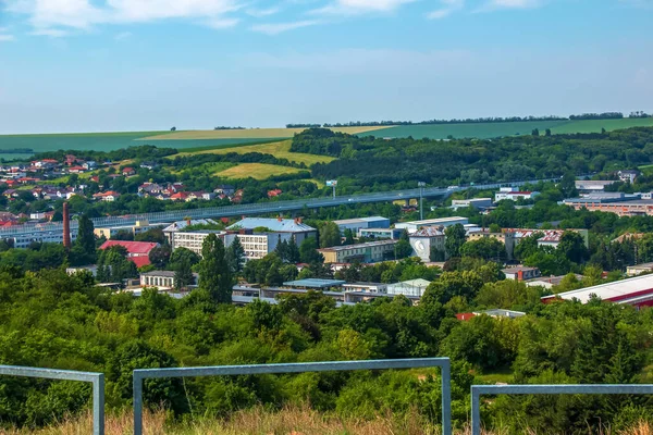 stock image View of the city of Nitra in Slovakia from Kalvaria mountain