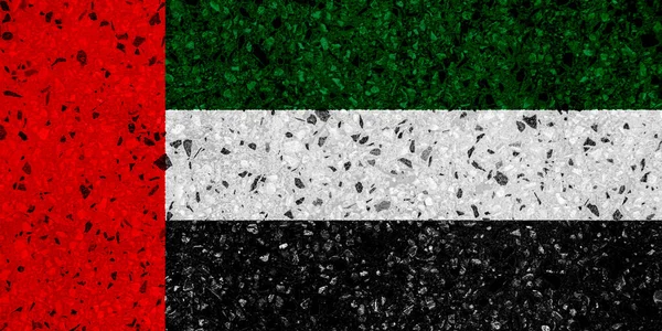 Flagge Der Vereinigten Arabischen Emirate Auf Einem Strukturierten Hintergrund Konzeptcollage — Stockfoto