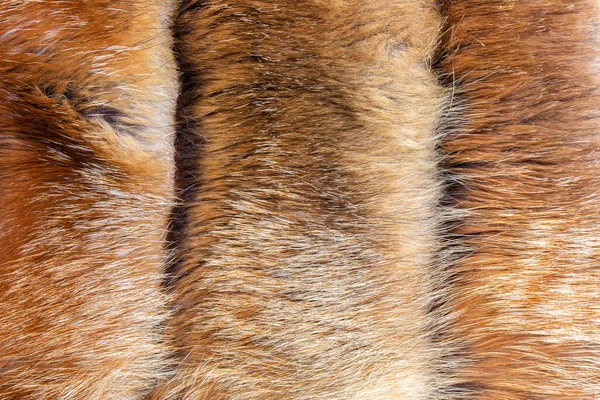 Piel Zorro Cerca Pelirroja Animal Piel Fondo Piel Pila Textura — Foto de Stock