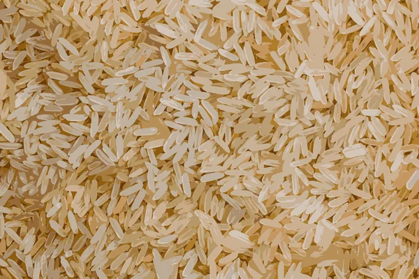 Реалистичная Иллюстрация Длинного Зерна Отварного Сырого Рисового Фона Крупы Риса — стоковое фото