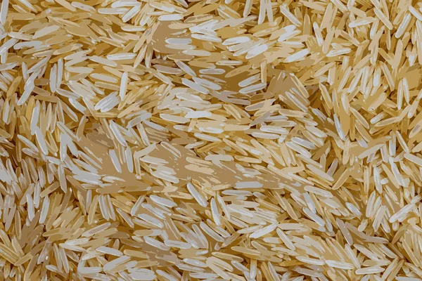Реалистичная Иллюстрация Длинного Зерна Отварного Сырого Рисового Фона Крупы Риса — стоковое фото