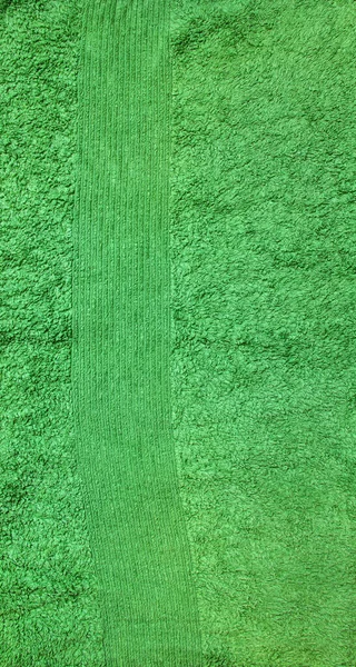 Zielony Ręcznik Frotte Tło Tekstura Tkaniny Frotte — Zdjęcie stockowe