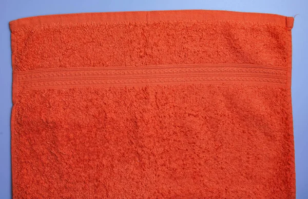 オレンジテリータオルの背景 テリー布の質感 — ストック写真