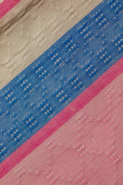 Λεπτομέρεια Closeup Των Δειγμάτων Υφάσματος Πολλαπλών Χρωμάτων — Φωτογραφία Αρχείου