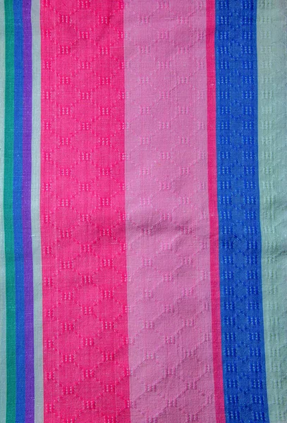 Détail Rapproché Échantillons Texture Tissu Multicolore — Photo