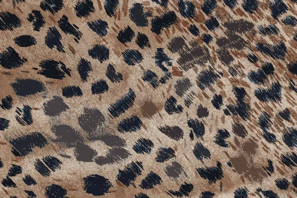 Realistic  illustration of background with leopard texture, close up. Leopard dyed fabric.